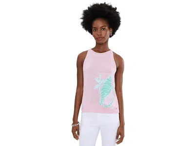 Lilly Pulitzer Emra Sweater Tank Women's Sweater Heathered Pink Muse Shell Jacquard: Xl