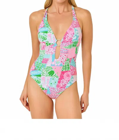 Lilly Pulitzer Ester One Piece Swimsuit In Multi Crazy Quilt