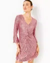 Lilly Pulitzer Estrella Sequin Dress In Conch Shell Pink Treasure Box Sequin Knit