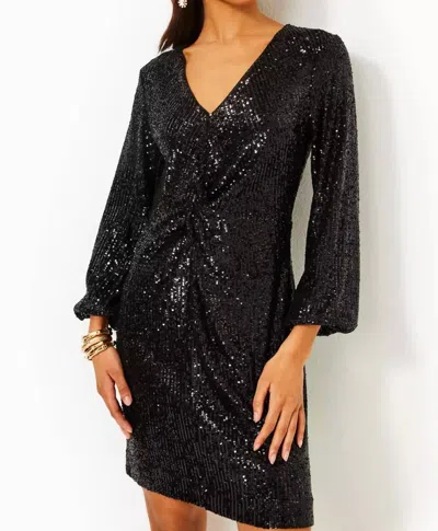 Lilly Pulitzer Estrella Sequin Dress In Noir Treasure Box