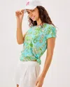 Lilly Pulitzer Etta Scoop Neck Top In Green