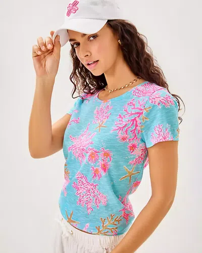 Lilly Pulitzer Etta Scoop Neck Top In Multi