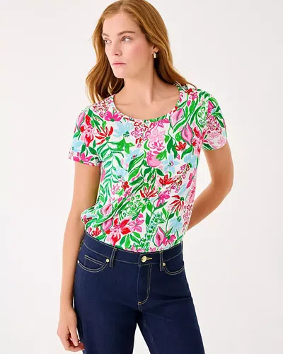 Lilly Pulitzer Etta Scoop Neck Top In Animal Print