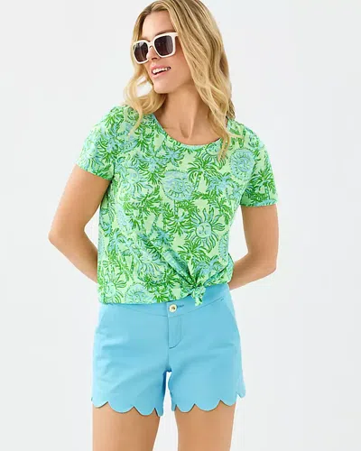 Lilly Pulitzer Etta Scoop Neck Top In Green
