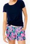 LILLY PULITZER ETTA SCOOP-NECK TOP IN TRUE NAVY