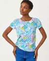 Lilly Pulitzer Etta Scoop Neck Top In Multi