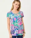 Lilly Pulitzer Etta Scoop Neck Top In Multi