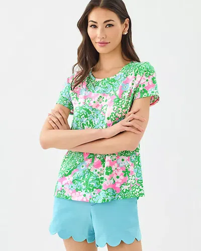 Lilly Pulitzer Etta Scoop Neck Top In Green