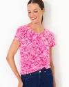 Lilly Pulitzer Etta Scoop Neck Top In Passion Fruit Pink Absolutely Flamazing