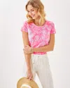 Lilly Pulitzer Etta Scoop Neck Top In Rousseau Pink Zen Garden