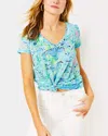 Lilly Pulitzer Etta V-neck Cotton Top In Multi