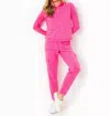 Lilly Pulitzer Eva Mid Rise Pant In Heathered Passion Fruit Pink In Multi