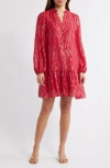 Lilly Pulitzer Evaline Silk Dress In Malbec Red Fish Clip Chiffon In Malbec Red