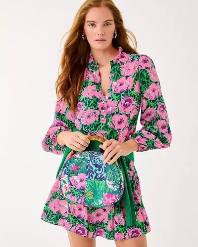 Lilly Pulitzer Evaline Silk Dress In Multi