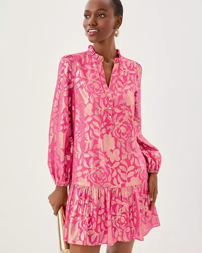 Lilly Pulitzer Evaline Silk Dress In Pink