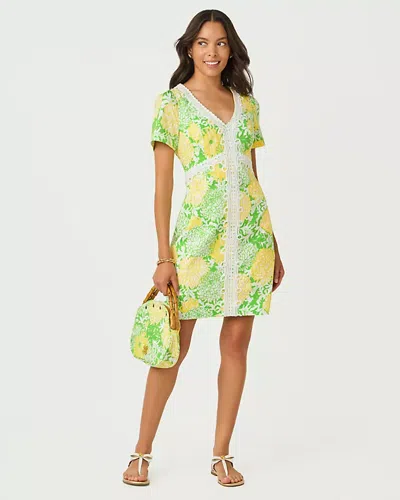 Lilly Pulitzer Evita Short Sleeve Stretch Shift Dress In Multi