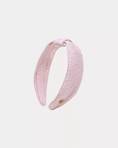 Lilly Pulitzer Eyelet Low Knot Headband In Pink
