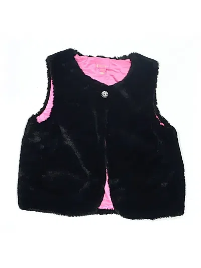 Pre-owned Lilly Pulitzer Kids' Faux Fur Vest In Black