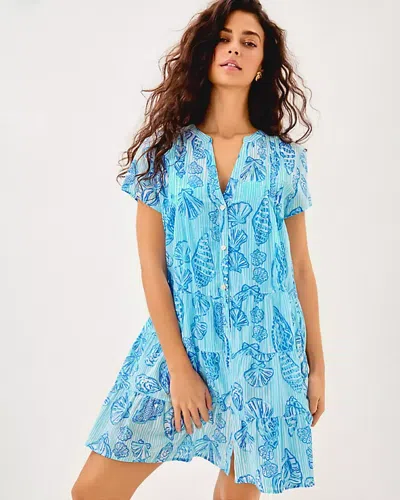 Lilly Pulitzer Feria Tiered Cover-up In Blue