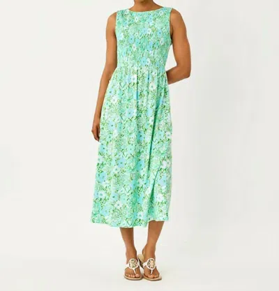 Lilly Pulitzer Finnley Midi Dress In Mint Condition Burst Of Joy In Green