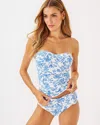 Lilly Pulitzer Flamenco Tankini Top In Resort White Tall Tales