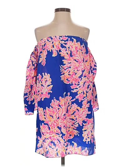 Pre-owned Lilly Pulitzer Fleece Jacket In Blue