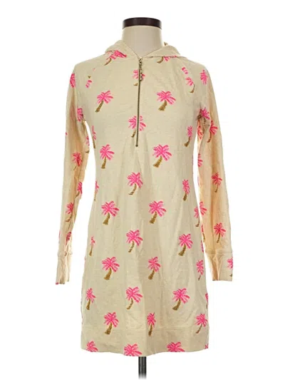 Pre-owned Lilly Pulitzer Fleece Jacket In Gold