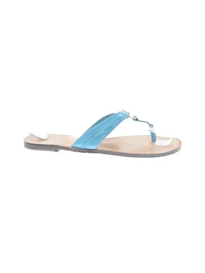Pre-owned Lilly Pulitzer Flip Flops In Blue