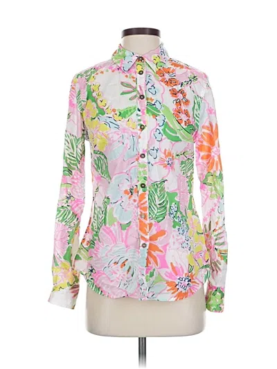 Pre-owned Lilly Pulitzer For Target Long Sleeve Blouse In Pink