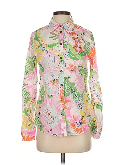 Pre-owned Lilly Pulitzer For Target Long Sleeve Blouse In Pink
