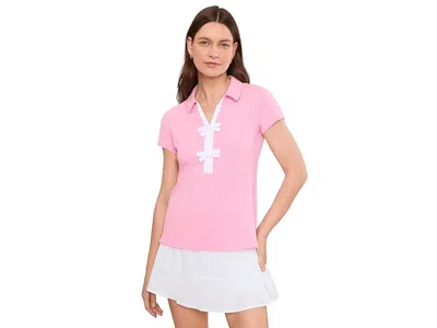 Lilly Pulitzer Frida Bow Polo Upf 50+ Women's Clothing Conch Shell Pink: Xl
