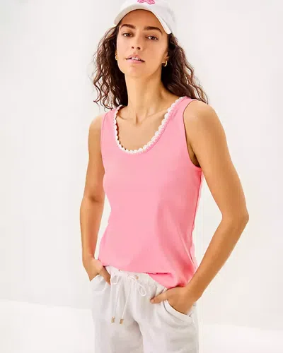 Lilly Pulitzer Gabbie Crochet Trimmed Knit Tank Top
