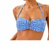 Lilly Pulitzer Genya Bandeau Bikini Top In Sunwashed Blue Seacrets In Blue