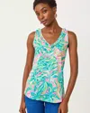 Lilly Pulitzer Gigi Ruffle Tank Top In Animal Print