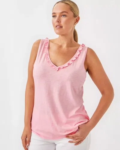 Lilly Pulitzer Gigi Ruffle Tank Top In Pink Muse