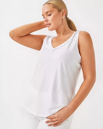 Lilly Pulitzer Gigi Ruffle Tank Top In Resort White