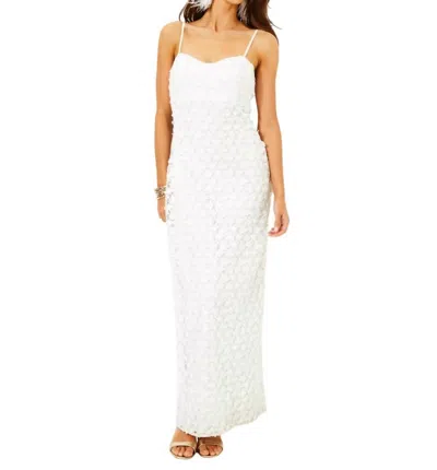 Lilly Pulitzer Gillian Lace Maxi Slip Dress In Resort White Butterfly