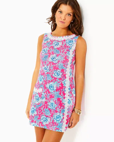 Lilly Pulitzer Ginge Shift Romper In Roxie Pink Wave N Sea