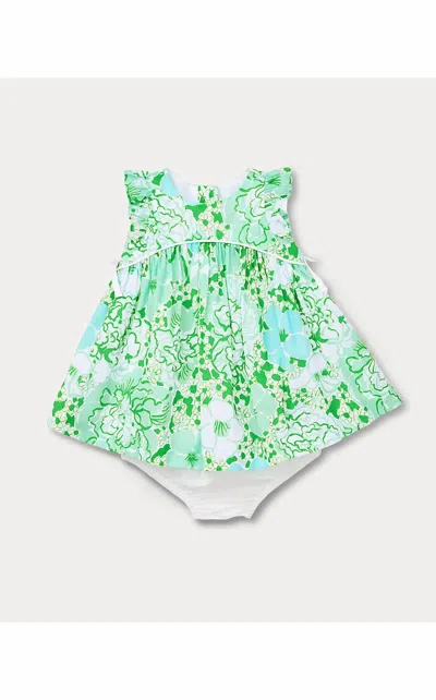 Lilly Pulitzer Kids' Girl's Georgina Baby Dress In Mint Condition Burst Of Joy In Green