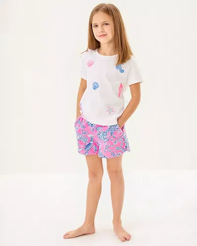 Lilly Pulitzer Girls Aviette Short In Pink