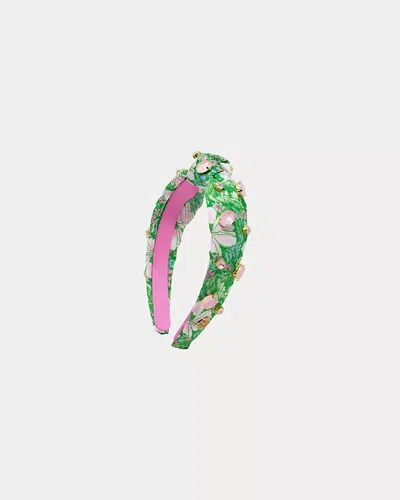 Lilly Pulitzer Girls Embellished Slim Knot Headband In Green