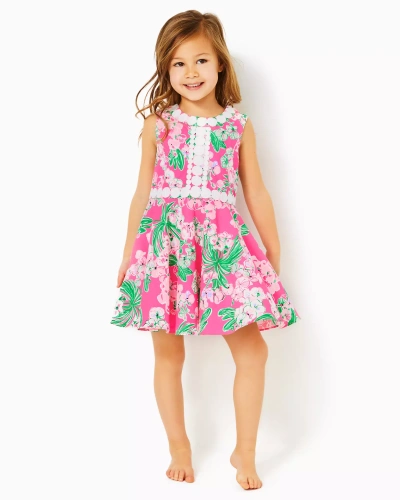 Lilly Pulitzer Kids' Girls Idala Cotton Dress In Roxie Pink Worth A Look