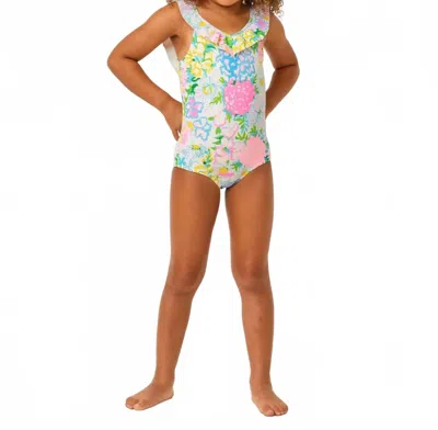 Lilly Pulitzer Janah Swimsuit Upf 50+ (toddler/little Kid/big Kid) Girl's Swimsuits One Piece Lilly Garden : 7 Big  In Multi