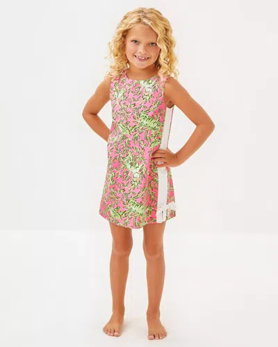 Lilly Pulitzer Girls Little Lilly Classic Shift Dress In Rousseau Pink Mane Character Energy