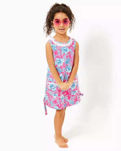 Lilly Pulitzer Girls Little Lilly Classic Shift Dress In Roxie Pink Wave N Sea