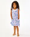 Lilly Pulitzer Girls Little Lilly Classic Shift Dress In Zanzibar Blue Ruff Night