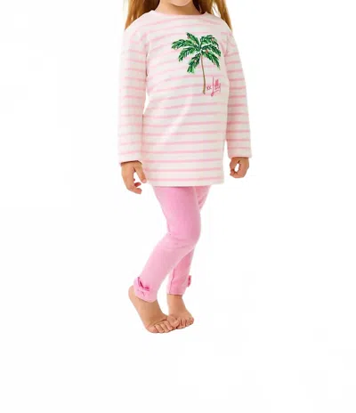 Lilly Pulitzer Kids' Girls Maia Leggings In Conch Shell Pink
