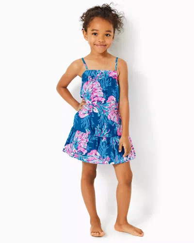 Lilly Pulitzer Girls Mini Alessia Dress In Blue