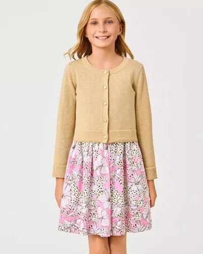 Lilly Pulitzer Girls Mini Amalia Cardigan In Multi