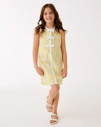 Lilly Pulitzer Kids' Girls Mini Aria Shift Dress In Yellow